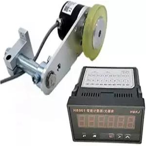CALT GHW38 200mm 롤러 고무 휠 길이 위치 측정기 펄스 로터리 인코더 1000PPR 푸시 풀 출력(HB961 표시등