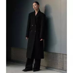 (국내매장정품) 무신사 스탠다드 MUSINSA STANDARD WOMAN 우먼즈 캐시미어 블렌드 신치드 더블 롱 코트 [블