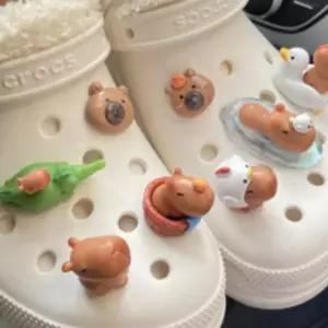 어린이신발단추 귀여운동물파츠 신발꾸미기세트 카피바라 지비츠 세트