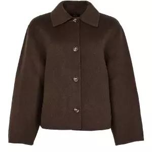 26 FW 26 SS 쉐르 여성 교다 울 크롭 코트 카키 브라운 TP859696618