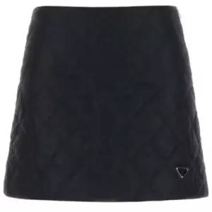 프라다 PRADA 25FW 라이트웨이트 퀼티드 리나일론 미니 스커트 21X969 1WQ9 F0008)