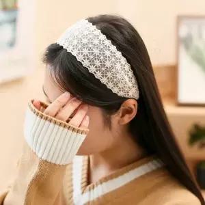 [셀러에이드]동양풍 레이스 헤어밴드 프릴 장식 머리띠