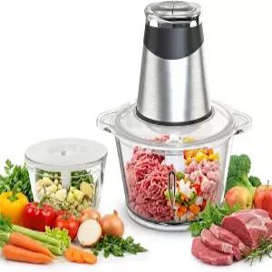 500W 강력한 구리 코어 모터가 장착된 메가와이즈 푸드 프로세서 미트 그라인더 및 야채 초퍼가 전기 초퍼