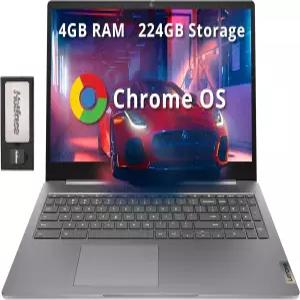 레노버 디어패드 3 15.6인치 FHD 크롬북 인텔 셀러론 N4500 4GB LPDDR4X 224GB 스토리지(64GB SSD + 160GB