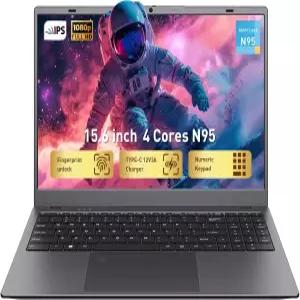 15.6인치 FHD IPS 노트북 컴퓨터-12GB RAM 256GB SSD 4코어 N95(비츠 6500Y 8100Y) 지문 숫자 키패드