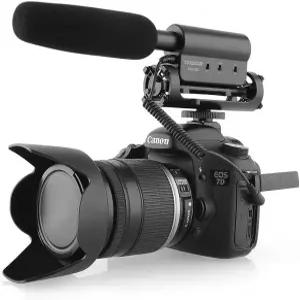 TAKSTAR SGC-598 니콘 캐논 DSLR 카메라용 샷건 마이크(3.5mm 인터페이스 필요) 보조 사진 인터뷰