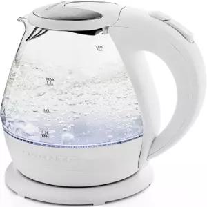 OVENTE 1.5L 유리 전기 주전자 파란색 LED 조명 1100W 조리대 온수기 및 커피 또는 차용 보일러 자동 차단