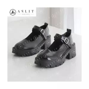 애슬릿 여성 통굽 오버솔 청키 힐 메리제인 로퍼 6cm 940089