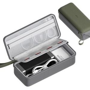 하기비스 전자제품 정리함 여행용 케이스 케이블 가방 파우치 충전기 파워 뱅크 SD 카드 마우스 USB 플래시 디스크용 휴대용 방수 DPB03 녹색