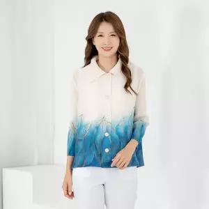 엄마옷 모슬린 엄마옷 플리츠 볼레로 자켓 7부 605HJK201 중년여성/50대/60대/70대/빅사이즈/할머니옷/마담