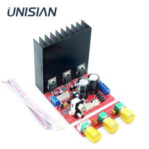 UNISIAN 2.1 채널 파워 앰프 보드 LM 1875 3 베이스 트레블 스피커  오디오 시스템용