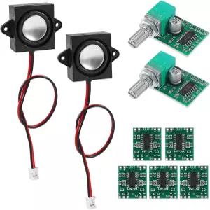 2pcs 3 W 8옴 미니 스피커 JST-PH2.0mm 2핀 인터페이스 Mini PAM8403 DC 5V 오디오 앰프 디지털 전원 모듈