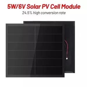 미니 태양 패널 5W 6V 광 모듈 유리 배터리 충전기용 와이어가 있는 야외 DIY 태양열 충전