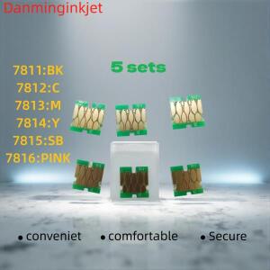 5세트 T7811-T7816 후지필름 Frontier-S DX100 후지 프린터 T7811 잉크 탱크 칩용 카트리지 칩
