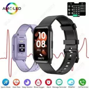 스마트 팔찌 여성용 AMOLED 컬러 스크린 스포츠 혈중 산소 수면 멀티 모드 남성용 스마트워치 HW12