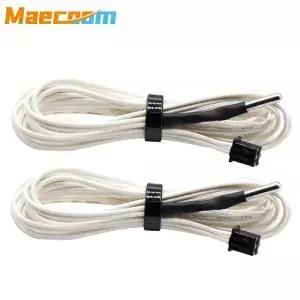 2/5pcs 1M/2M NTC 100K Ohm B3950 서미스터 3x15mm 카트리지 센서 3D V6 업그레이드 된 히터 블록 프린터