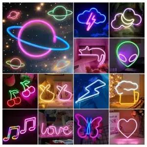 바 침실 게임룸 웨딩 파티 벽 장식 크리스마스 선물 조명용 USB/배터리 LED 네온 사인
