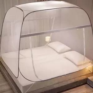(선택 QUEEN150X200)모기 여름 모기장 벌레차단 사각 사각 텐트형 원터치 큐브평 퀸 간편