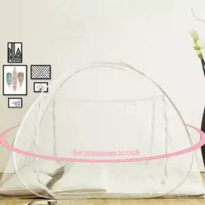 (사이즈 150x200cm 대형-퀸)가정용 야외용 원터치 방충망 캐노피 텐트 모기장