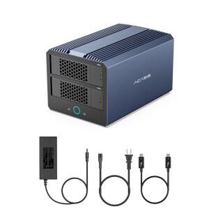 ACASIS 40GBPS 4베이 하드 드라이브 인클로저, 듀얼 USB4, NVME 호환되는 HDD 인클로저용 USB4 도크 /2.5인치 인클로저가 베이 /5와 있는 /4 /SSD+듀얼 썬더볼트 SATA 3 3.5 RAID