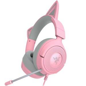 RAZER KRAKEN V3 X 유선 게이밍 PC, PS5, 플랫폼 핑크 카디오이드 3.5MM 마이크 2를 이어 40MM 편안한 서라운드 스위치 드라이버 7.1 XBOX, 쿠션 헤드셋: HYPERCLEAR - 크로스 EARS 사운드 통한