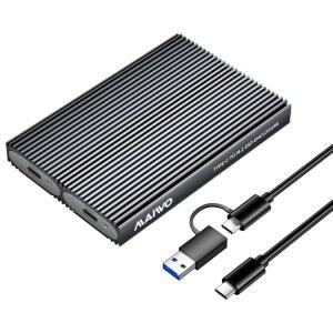 MAIWO DUAL BAY M.2 NVME SSD 최대 16TB, 포함, 키 2230 /2242 B+M 없는 PCIE 인클로저 GEN2 도구가 USB3.1 인클로저, UASP 필요 M 트림 /2280MM 10GBPS 키용 /2260