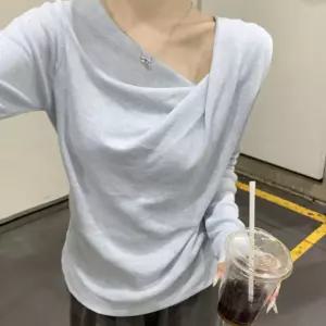 여심 포근 와이드넥 하이 니트 톱여성하이탑 데일리 베이직 슬림핏 상의 롱슬리브 데일리룩 하이스웨터 추