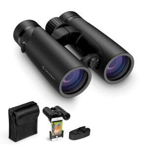 성인용 암레스트 10X42 루프 프리즘 쌍안경 조류 관찰 여행 별 사냥 콘서트 스포츠 BAK-4 프리즘 사진용 스마트폰 어댑터