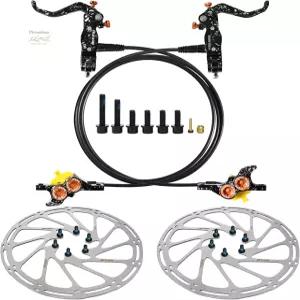 접이식 자전거/스쿠터/팻 바이크용 E4 브레이크 키트 MTB 세트 180mm 로터 좌측 전면 및 우측 후면