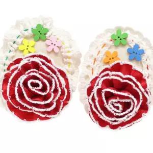 한 땀 두 카네이션 브로치 (2개1세트)-10인포장 아동미술수업 유치원활동 DIY키트 만들기 놀이 DIY 어린이