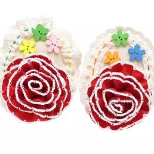 한 땀 두 카네이션 브로치 (2개1세트)-10인포장 만들기 아동미술수업 DIY키트 초등학교 놀이 DIY 어린이집
