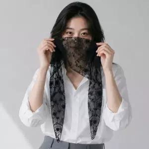 레이스 삼각 쁘띠스카프 여성 미니 목스카프 빈티지 넥카라 케이프 레이스스카프