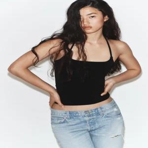 ZARA 스트레치 홀터넥 니트 탑 - 블랙 5584/397/800