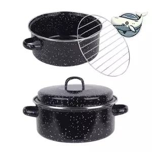 [RIZPICK]모던 법랑 직화구이 냄비 24cm 세라믹