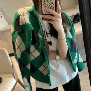 [xB3tzH_66]감성룩 아가일패턴 가디건