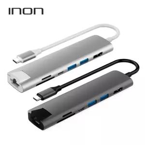 아이논 INON 멀티 USB허브 USB3.0 USB3.1 무전원 유전원 개별스위치 PC 노트북 맥북