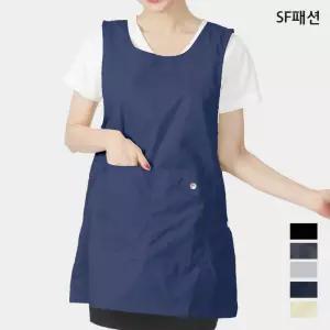 주머니가 있는 얇고 가벼운 앞치마 원피스형 요양보호사 주방 유니폼 50장이상 인쇄무료