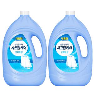 샤프란케어 대용량 섬유탈취제 상쾌한향 3.1L x 2개 리필용 섬유 향수 탈취제 방향제 정전기방지 공병별매