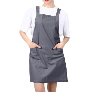 DKP50 여름 얇은 가벼운 무지 심플 회색 앞치마