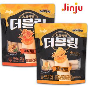 천하장사 소세지 더블링 400g X2봉 (콰트로치즈 +뿌링치즈)