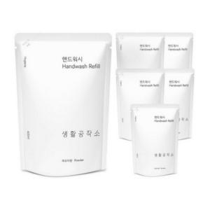 생활공작소 핸드워시 리필 400ml 파우더향 6개
