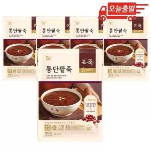 오늘출발 본죽 통단팥죽 파우치 200g 5개