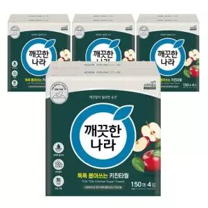 뽑아쓰는 키친타올 톡톡 150매 16개 4입x4팩)