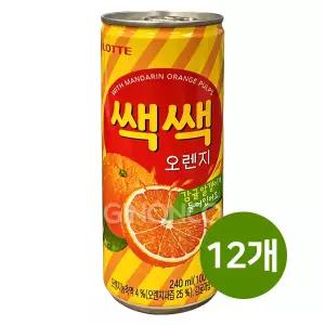 롯데칠성 쌕쌕 오렌지 240ml 12개 오렌지쥬스 과즙음료 아이 간식 드링크
