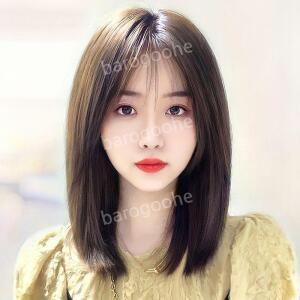 중단발 가발 인모 통가발 자연스러운통가발 항암가발