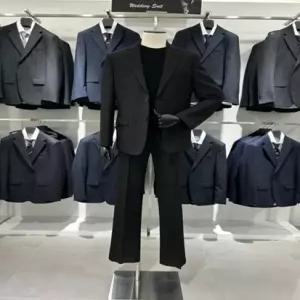 트루젠 여름 COOL DRY 세미오버핏 릴렉스 포멀 스판 블랙 캐주얼 세트