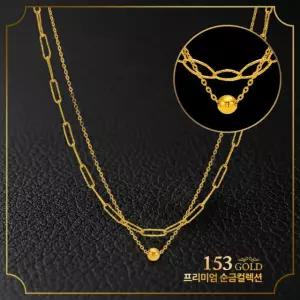 153[최신]24K순금 YG 418 419 420 421 로프체인 레이어드 더블체인 목걸이 11.25g(3돈)