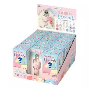 17개 조선문방구 랜덤 뽀송 미니 몬스터 키링 1박스
