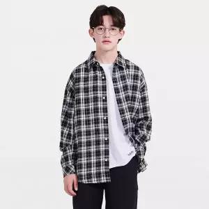 [에꼴리에] 남자 가을이월 루즈핏 체크 셔츠(26A5331)