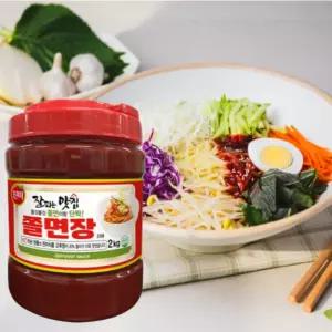 진미 쫄면 양념장 소스 2kg 대용량 만능 비빔방 쫄면장